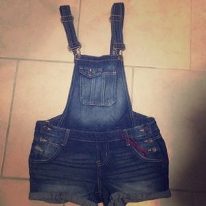 Jean short overalls